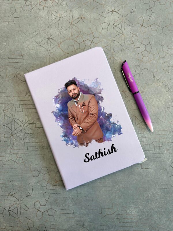 Scope of Photo Customised on Diary and Names Customised on Pen