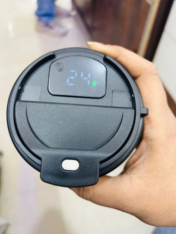 Personalised Stainless Steel Vacuum Coffee Mug with Temperature Display | 380 Ml Office Coffee Mug | Customised Travel Coffee Mug Leakproof with Name - Image 4