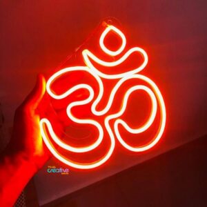 Om Symbol Neon Signs for Yoga Wall Decor, Dimmable Led Neon Light for House
