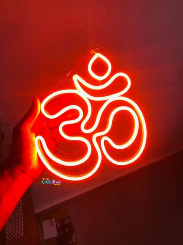 Om Symbol Neon Signs for Yoga Wall Decor, Dimmable Led Neon Light for House