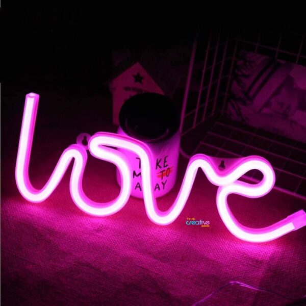Love Neon Sign for Bedroom Party Supplies Battery Neon Light for Wall, led Neon Wall Signs Room Decoration Accessory Table Decoration - Image 4