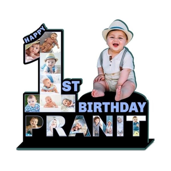 BONDING GIFTS Baby Photo Standy 1st to 9th Birthday 14 Inch Personalized Gift MDF Cutout Photo Customized Gift with Your Photos | Unique Gift for Anyone - Image 4