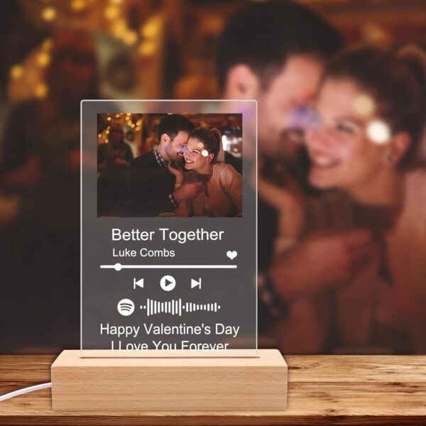 Personalized Acrylic Song Custom Acrylic Album Cover with Photo Gifts Customized Music Block Glass for Boyfriend Girlfriend Him Her Mom Dad - Image 3