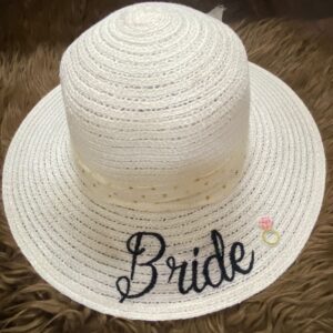 Customized Sun Hat UV Protection from Sunlight Beach Straw Sun Hat, White