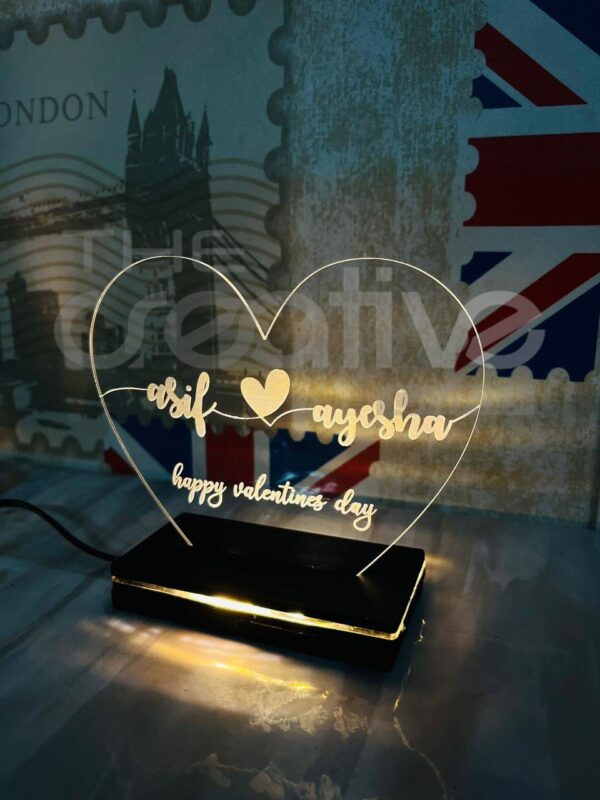 Couple Name Led Acrylic Lamp - Image 2