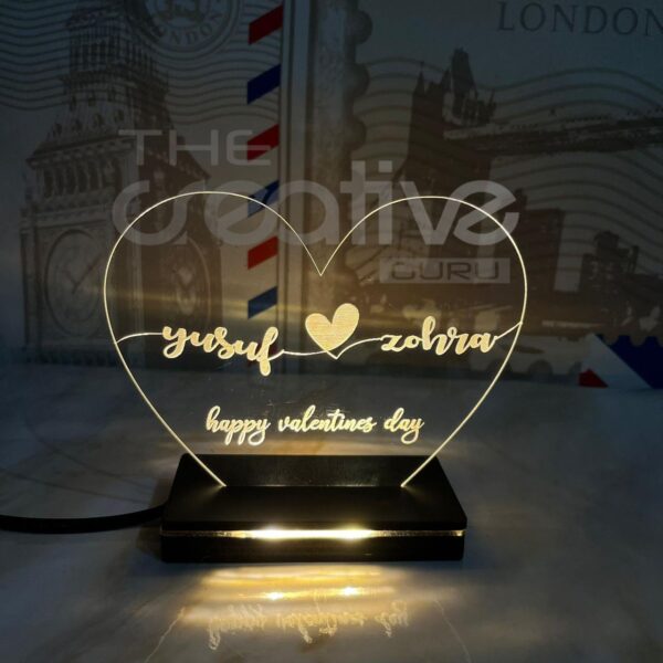 Couple Name Led Acrylic Lamp - Image 4