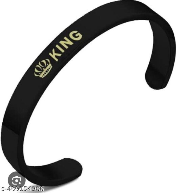 KlowAge Personalized Adjustable Unisex Matte Black Colour Bracelet,kada with Your Name Front side & Secret name or Hidden Message engraved on back side. Best gift choice for your loved ones. Ideal for friend, husband, wife, girlfriend. - Image 3