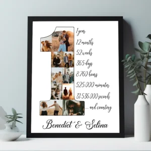 Personalized Collage Photo Frame || Wedding, Anniversary, Birthday, Marriage, Love Valentine || 812 INCH