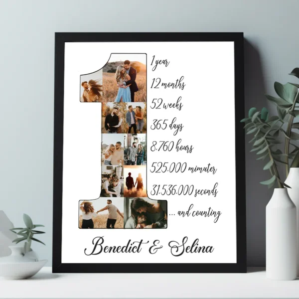 Personalized Collage Photo Frame || Wedding, Anniversary, Birthday, Marriage, Love Valentine || 812 INCH