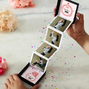 Personalized Heart Hardboard Photo Pop Box