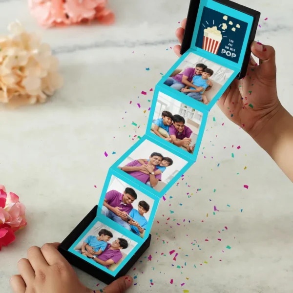 Personalized Heart Hardboard Photo Pop Box - Image 4