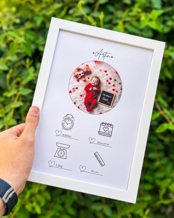Welcome baby photo frame