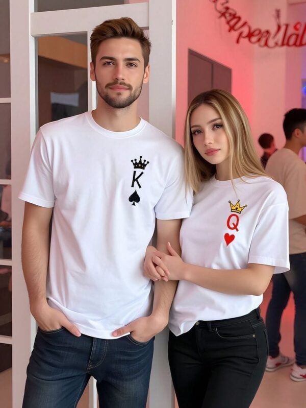 Customized Couple Image T-Shirt